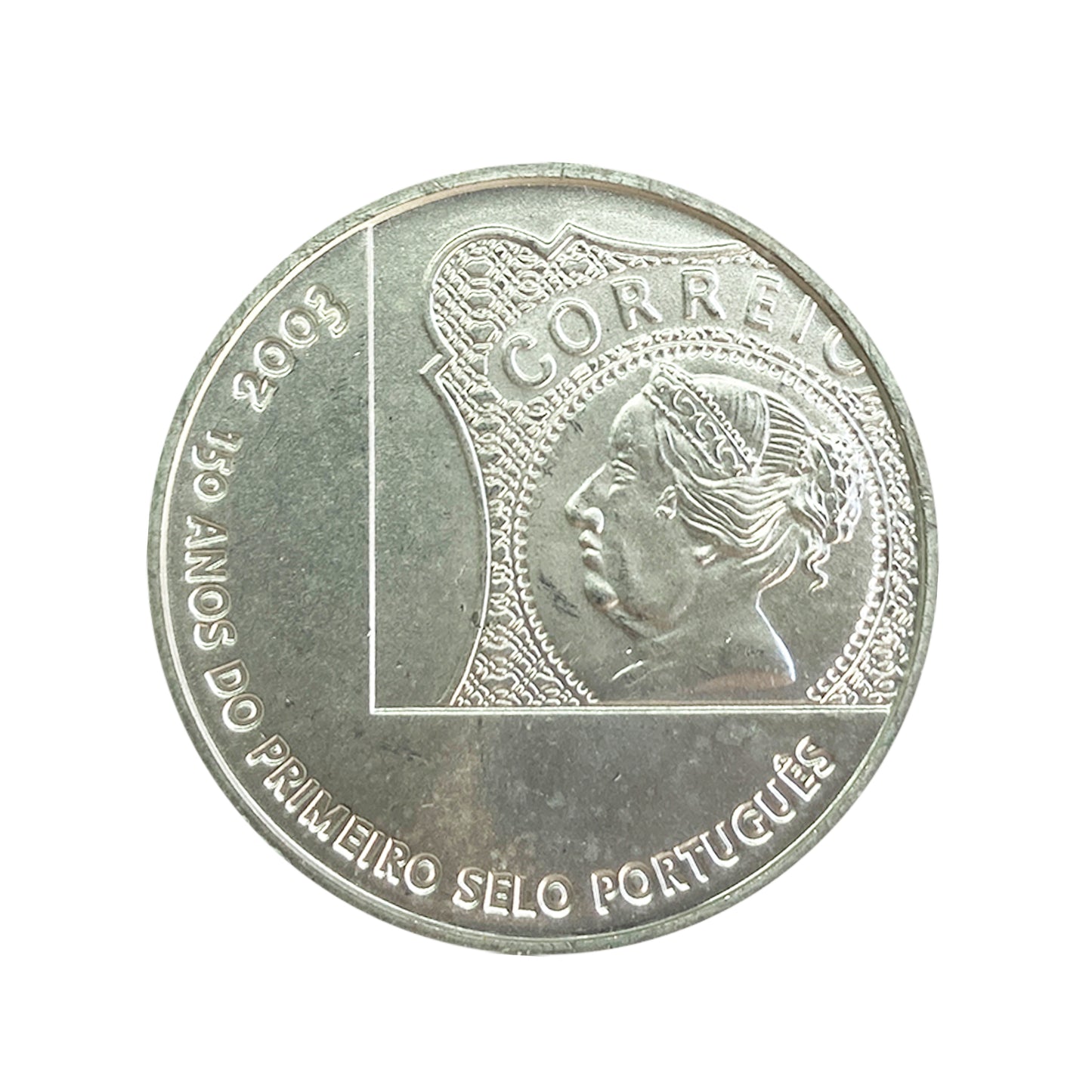 Portugal - Moneda 5 euros en plata 2003 - 150 años del primer sello portugués