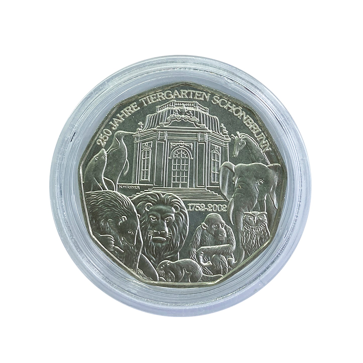 Austria - Moneda 5 euros plata 2002 - 250 Años del Zoológico de Schönbrunn