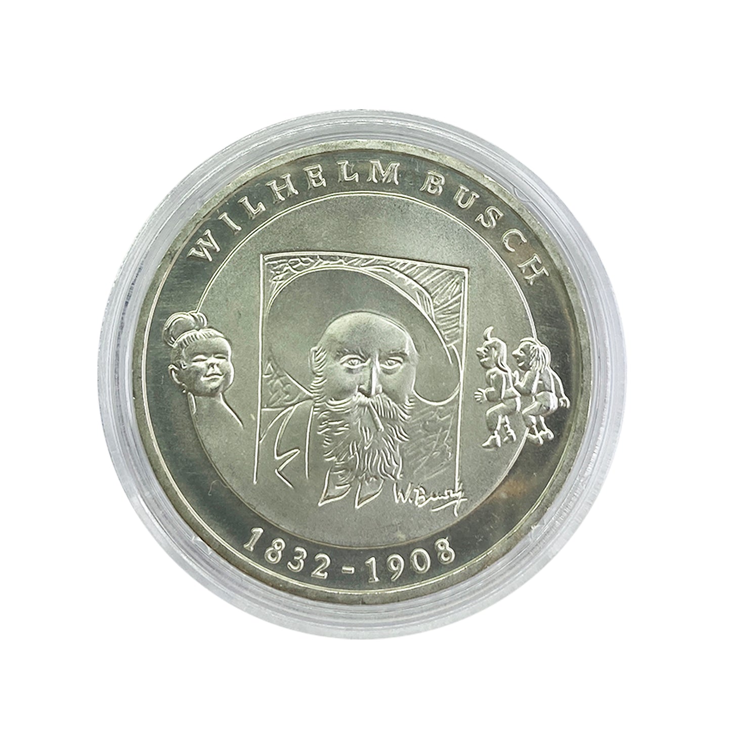Alemania - Moneda 10 euros plata 2007 - Wilhelm Busch