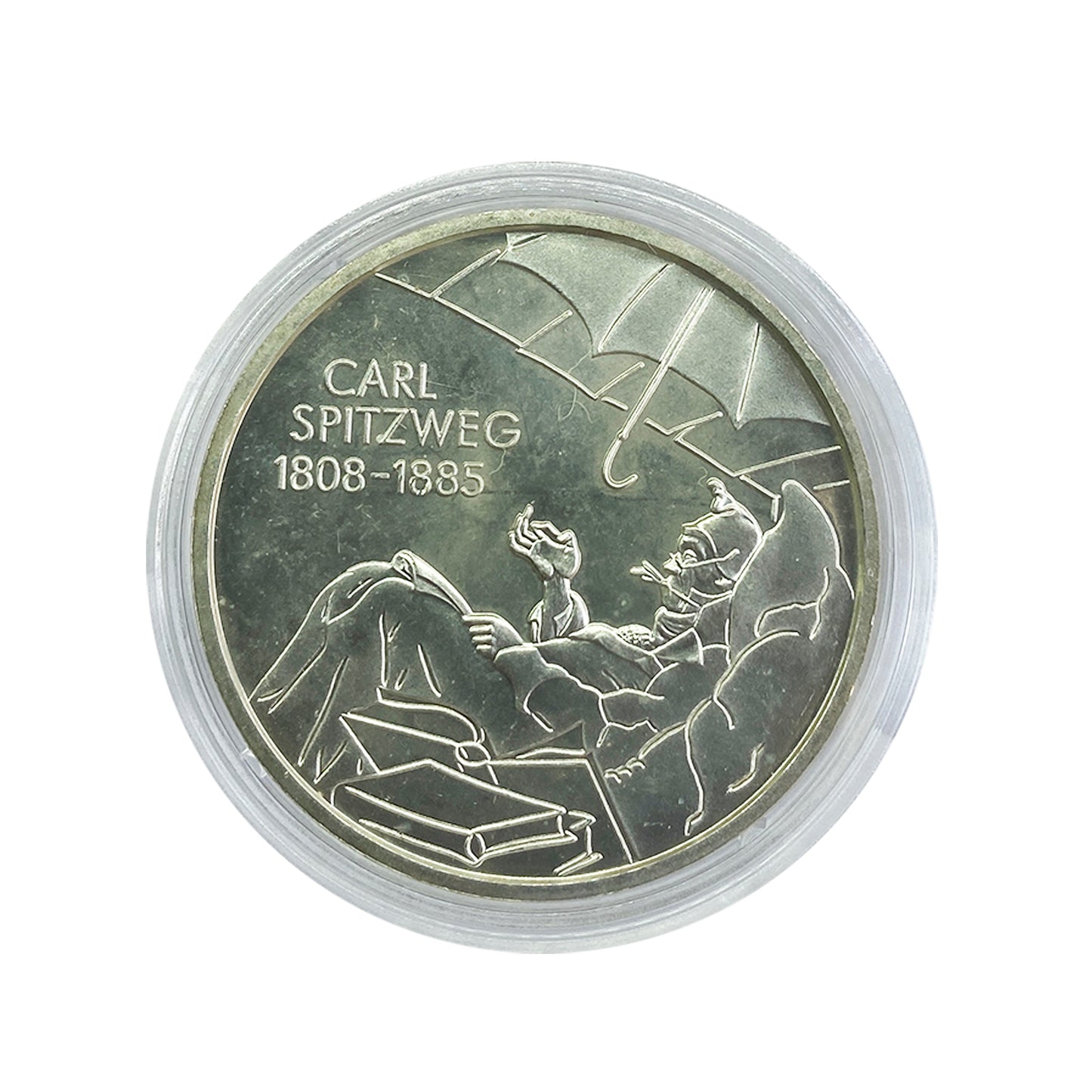 Alemania - Moneda 10 euros plata 2008 - 200 aniversario del nacimiento de Carl Spitzweg