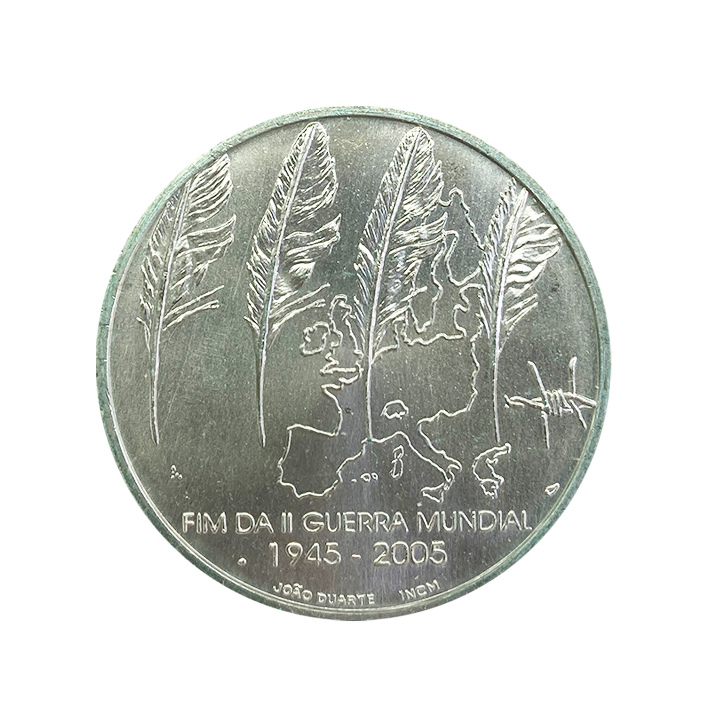 Portugal - Moneda 8 euros en plata 2005 - 60.º Aniversario del Fin de la II Guerra Mundial