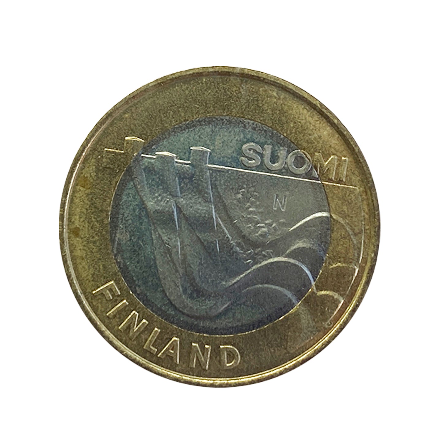 Finlandia - Moneda 5 euros en cuproníquel 2013 - Central hidroeléctrica de Imatra