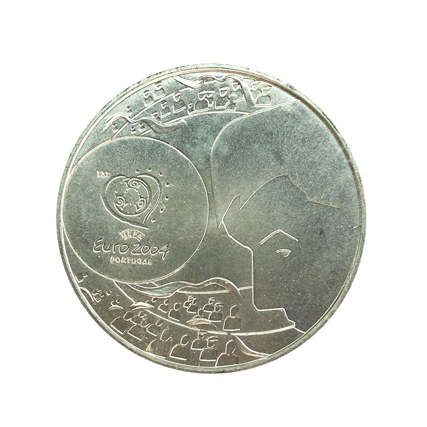 Portugal - Moneda 8 euros en plata 2004 - UEFA El Chute