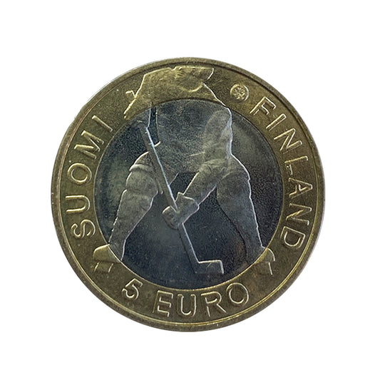 Finlandia - Moneda 5 euros en cuproníquel 2012 - Campeonato Mundial de Hockey sobre Hielo