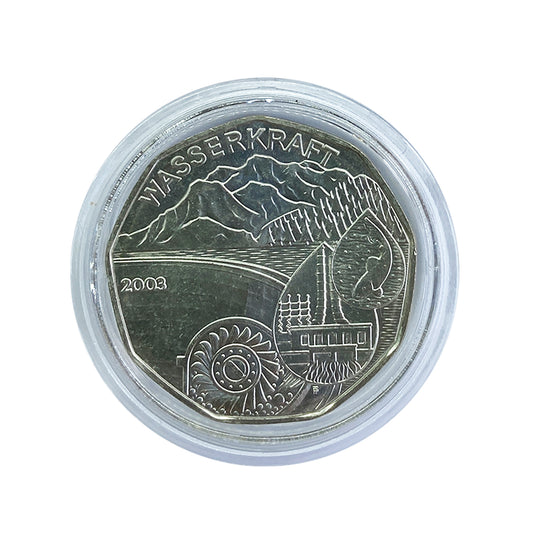 Austria - Moneda 5 euros plata 2003 - Energía Hidráulica