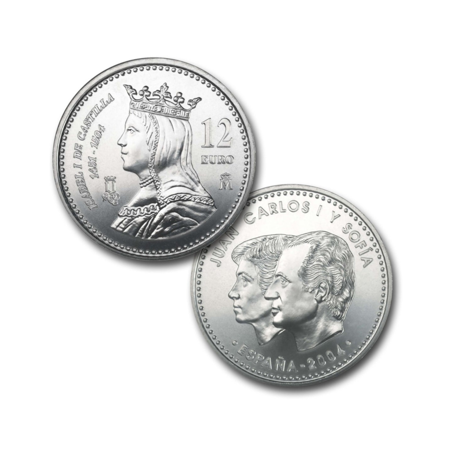 España - Moneda 12 euros 2004 - V Centenario de Isabel I de Castilla