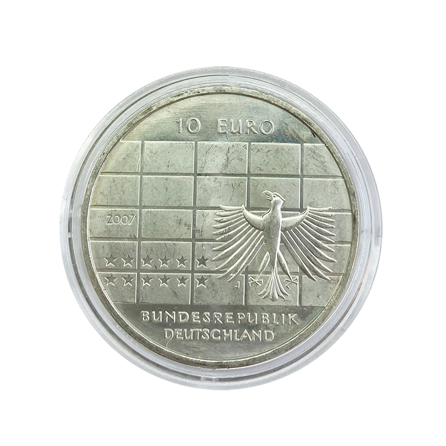 Alemania - Moneda 10 euros plata 2007 - 50 aniversario del Deutsche Bundesbank