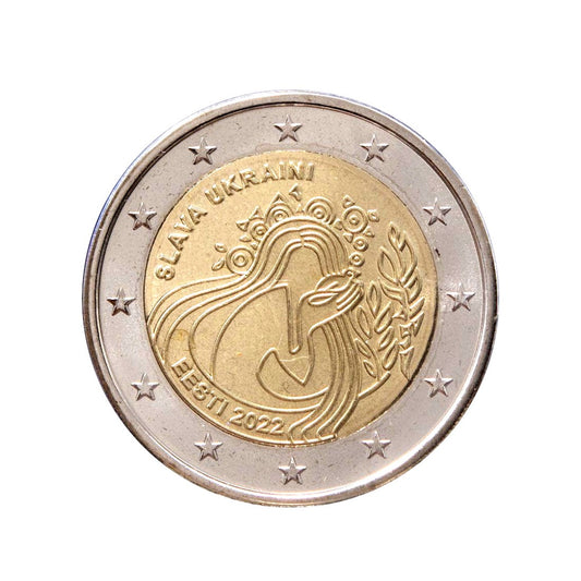 Estonia - Moneda 2 euros conmemorativa 2022 - Ucrania y la Libertad