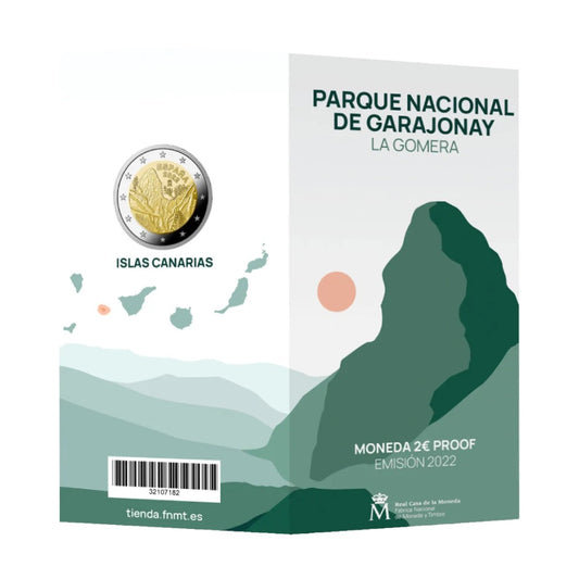 España - Moneda 2 euros conmemorativa Proof 2022 - Parque Nacional de Garajonay