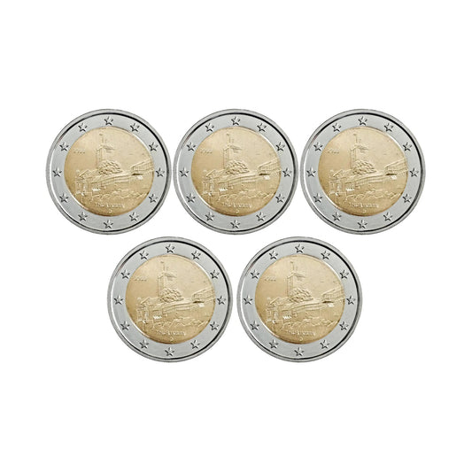 Alemania - Moneda 2 euros conmemorativa 2022 - Castillo de Wartburg (5 cecas)