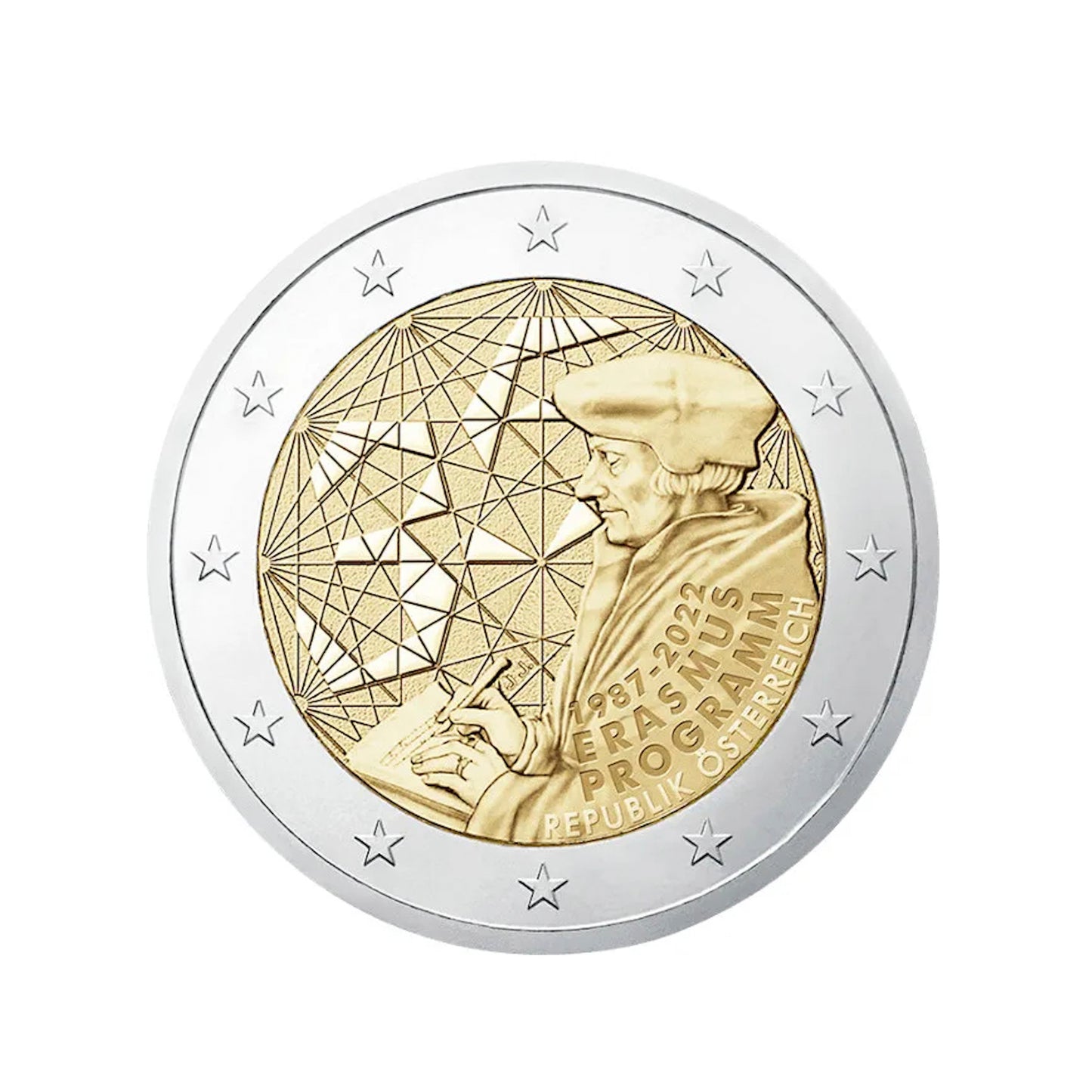 Austria - Moneda 2 euros conmemorativa 2022 - 35º Aniversario del Programa Erasmus