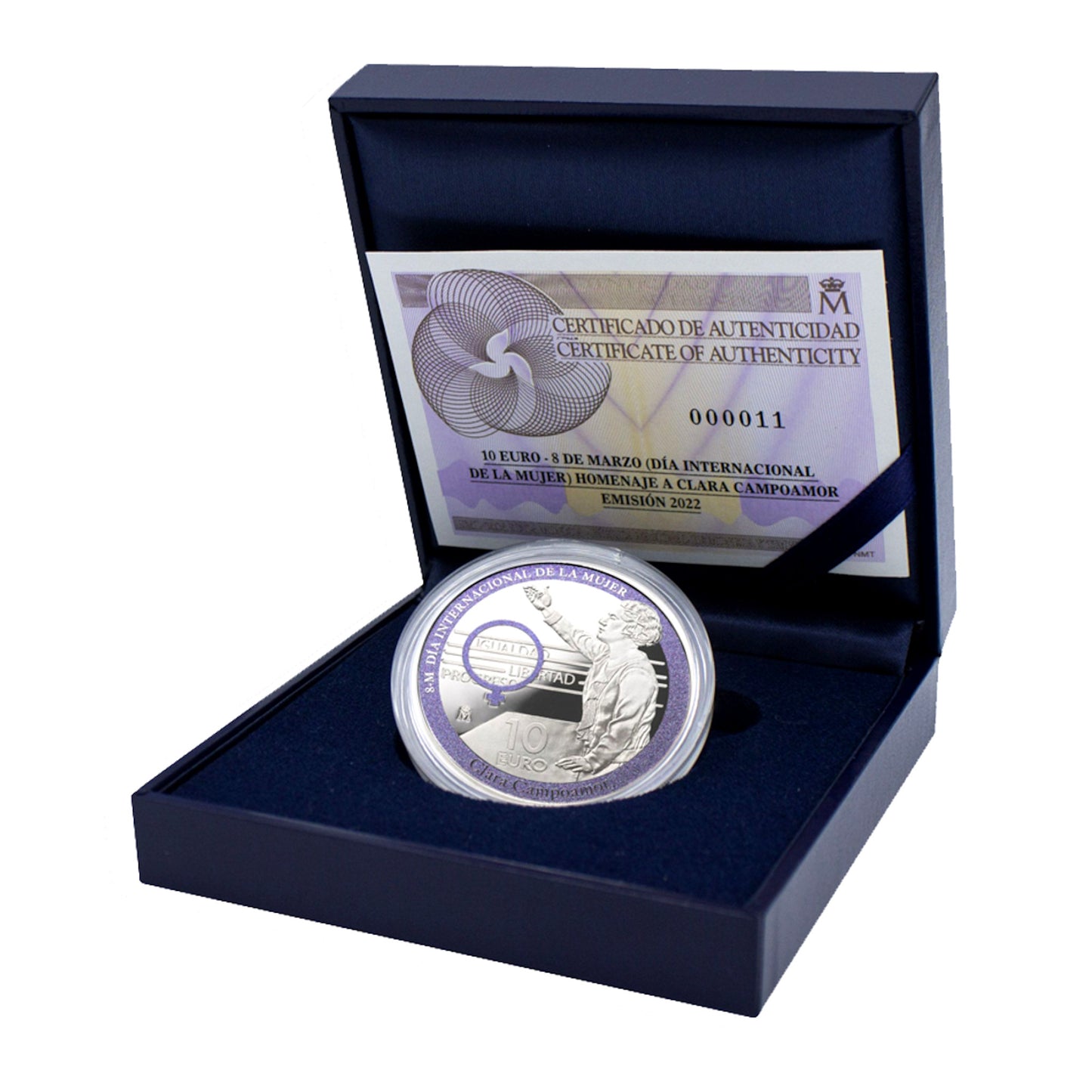 España - Moneda 10 euros en plata 2022 - Clara Campoamor