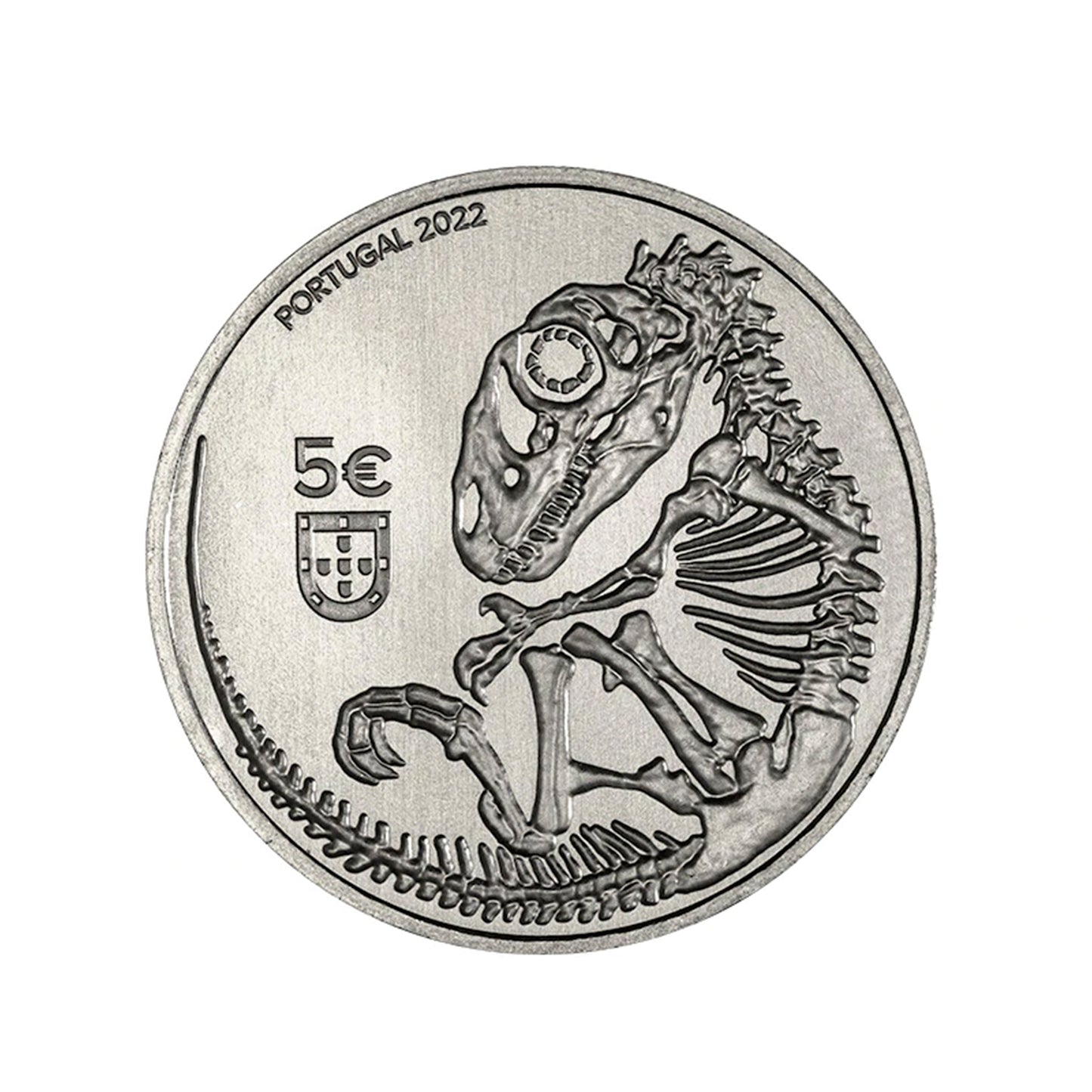Portugal - Moneda 5 euros 2022 - Dinosaurios de Portugal
