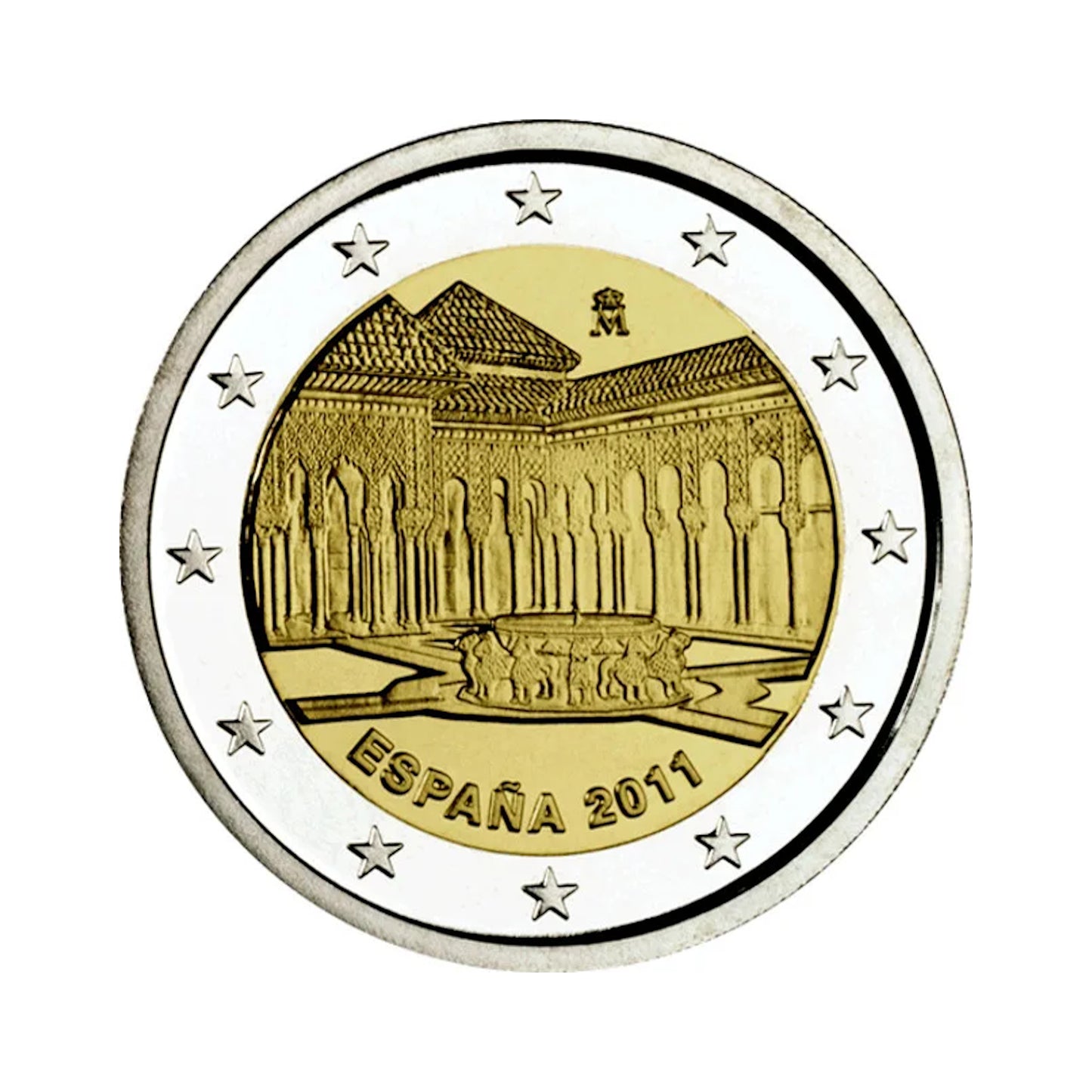 España - Moneda 2 euros conmemorativa 2011 - Patio de los Leones de Granada