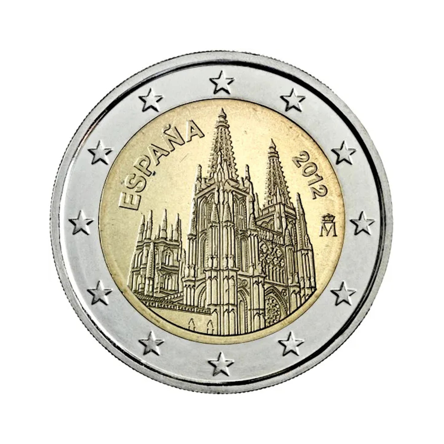 España - Moneda 2 euros conmemorativa 2012 - Catedral de Burgos