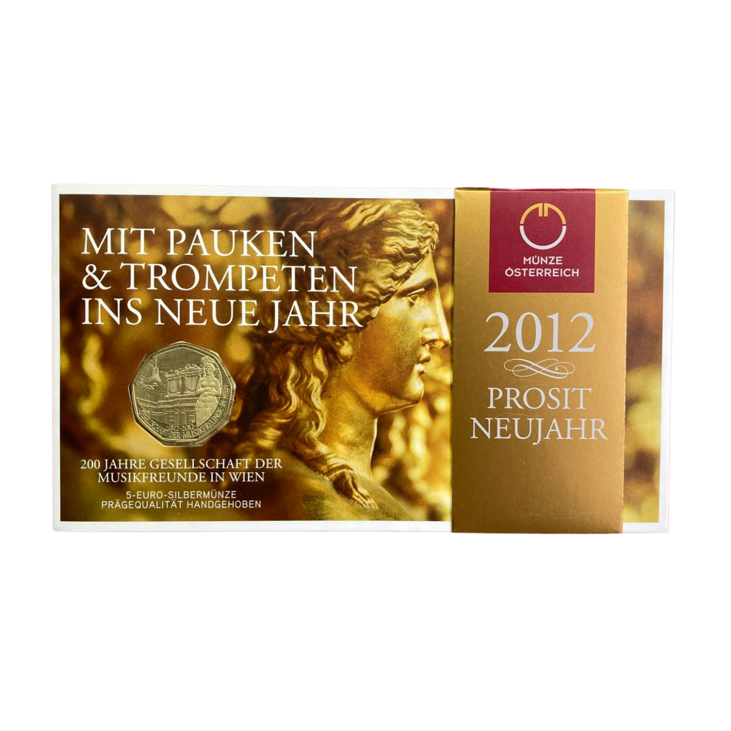 Austria - Moneda 5 euros plata 2012 - 200 Años Sociedad Amigos de la Música de Viena
