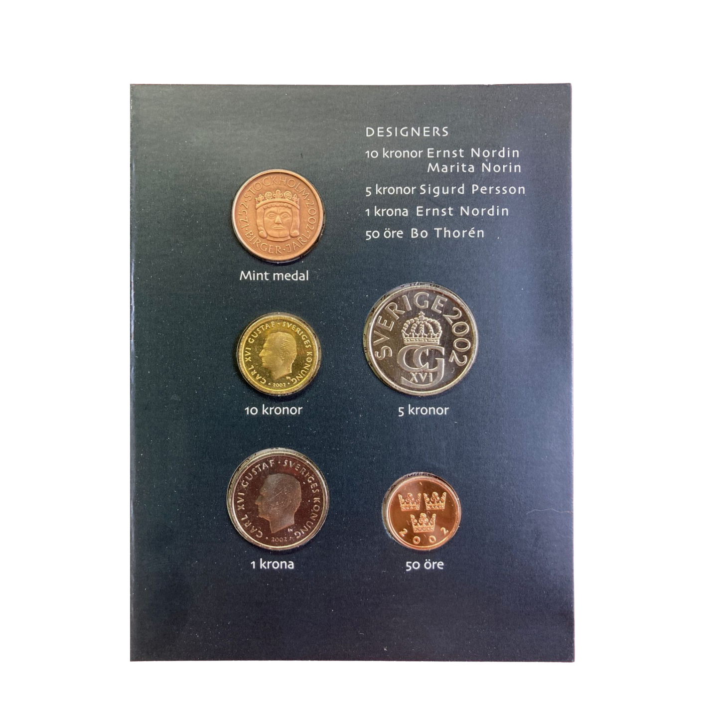 Suecia - Cartera BU 2002 - Monedas y medalla