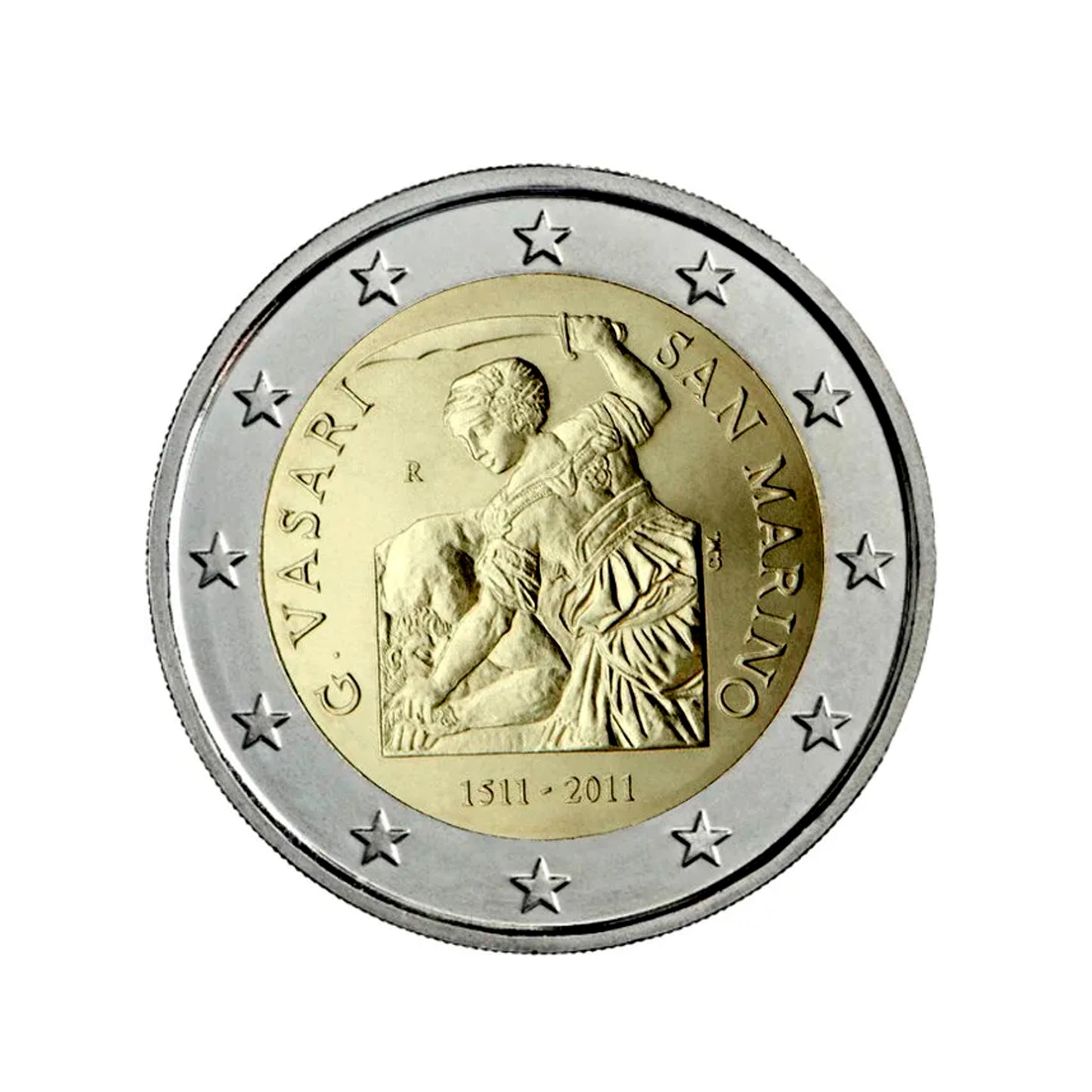 San Marino - Moneda 2 euros conmemorativa 2011 - Quinto centenario del nacimiento de Giorgio Vasari